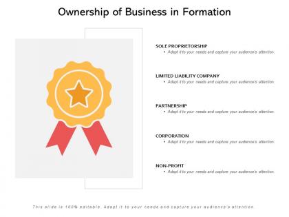 Ownership of business in formation