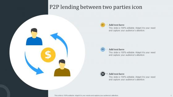 P2p Lending Between Two Parties Icon