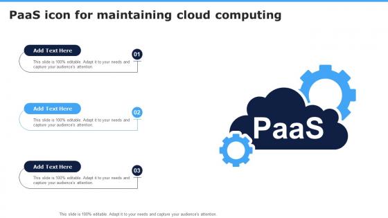 PaaS Icon For Maintaining Cloud Computing