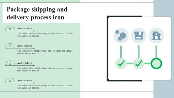 Package Shipping And Delivery Process Icon