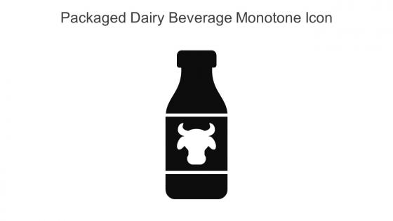 Packaged Dairy Beverage Monotone Icon In Powerpoint Pptx Png And Editable Eps Format
