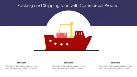 Packing And Shipping Icon With Commercial Product