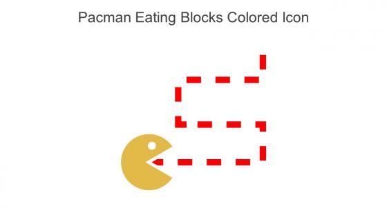 Pacman Eating Blocks Colored Icon In Powerpoint Pptx Png And Editable Eps Format