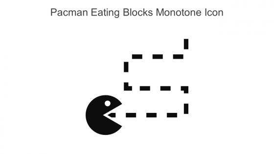 Pacman Eating Blocks Monotone Icon In Powerpoint Pptx Png And Editable Eps Format