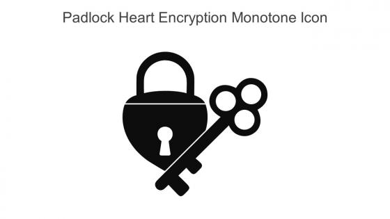 Padlock Heart Encryption Monotone Icon In Powerpoint Pptx Png And Editable Eps Format