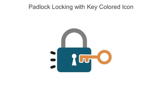 Padlock Locking With Key Colored Icon In Powerpoint Pptx Png And Editable Eps Format