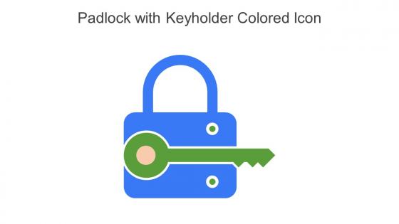 Padlock With Keyholder Colored Icon In Powerpoint Pptx Png And Editable Eps Format