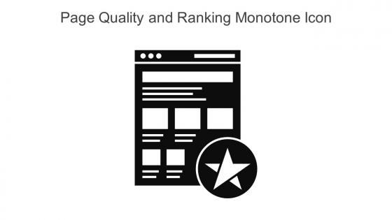 Page Quality And Ranking Monotone Icon In Powerpoint Pptx Png And Editable Eps Format