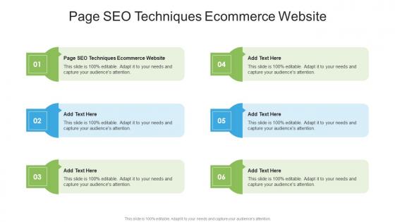 Page SEO Techniques Ecommerce Website In Powerpoint And Google Slides Cpb