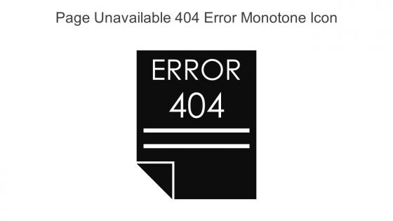 Page Unavailable 404 Error Monotone Icon In Powerpoint Pptx Png And Editable Eps Format
