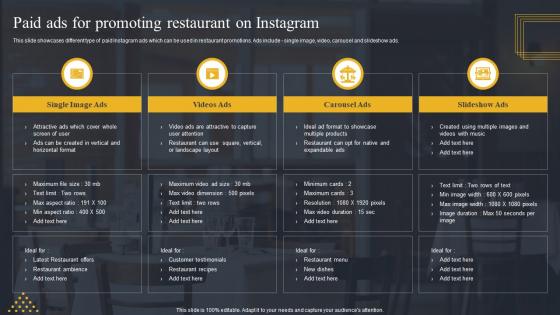 Paid Ads For Promoting Restaurant On Instagram Strategic Marketing Guide