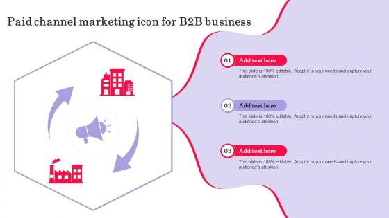 Paid Channel Marketing Icon For B2b Business
