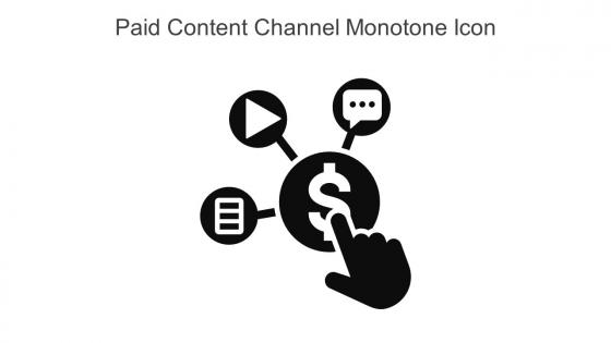 Paid Content Channel Monotone Icon In Powerpoint Pptx Png And Editable Eps Format