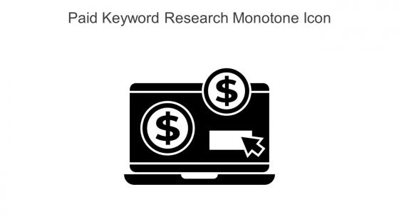 Paid Keyword Research Monotone Icon In Powerpoint Pptx Png And Editable Eps Format