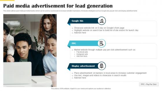 Paid Media Advertisement For Lead Generation Website Launch Announcement