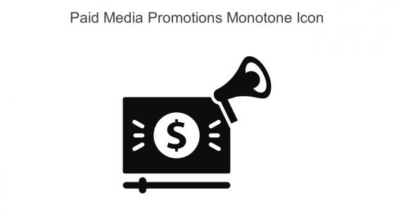 Paid Media Promotions Monotone Icon In Powerpoint Pptx Png And Editable Eps Format