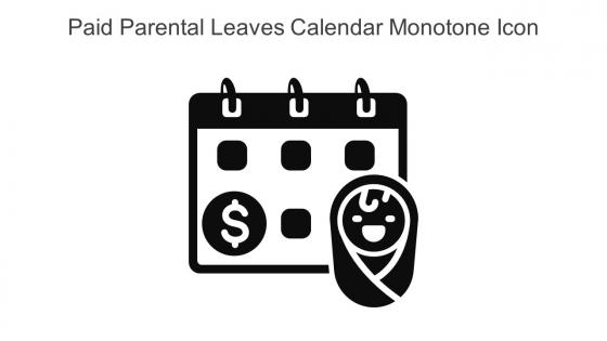 Paid Parental Leaves Calendar Monotone Icon In Powerpoint Pptx Png And Editable Eps Format