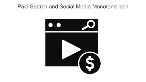 Paid Search And Social Media Monotone Icon In Powerpoint Pptx Png And Editable Eps Format