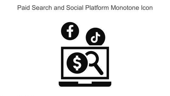Paid Search And Social Platform Monotone Icon In Powerpoint Pptx Png And Editable Eps Format