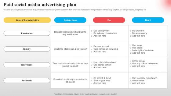 Paid Social Media Advertising Plan Implementing Paid Social Media Advertising Strategies