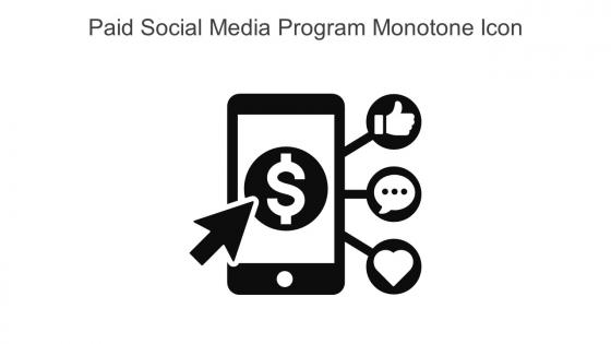 Paid Social Media Program Monotone Icon In Powerpoint Pptx Png And Editable Eps Format