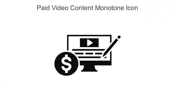 Paid Video Content Monotone Icon In Powerpoint Pptx Png And Editable Eps Format