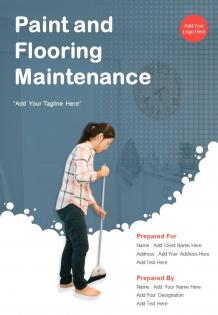 Paint And Flooring Maintenance Report Sample Example Document