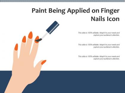 Paint being applied on finger nails icon