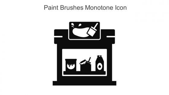 Paint Brushes Monotone Icon In Powerpoint Pptx Png And Editable Eps Format