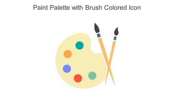 Paint Palette With Brush Colored Icon In Powerpoint Pptx Png And Editable Eps Format