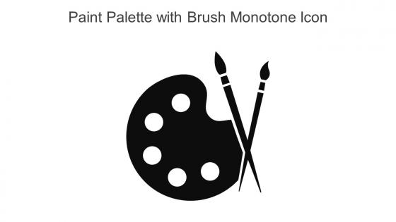 Paint Palette With Brush Monotone Icon In Powerpoint Pptx Png And Editable Eps Format