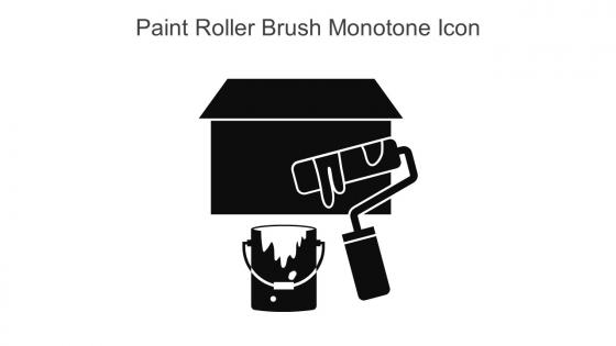 Paint Roller Brush Monotone Icon In Powerpoint Pptx Png And Editable Eps Format