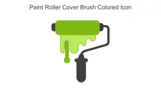 Paint Roller Cover Brush Colored Icon In Powerpoint Pptx Png And Editable Eps Format