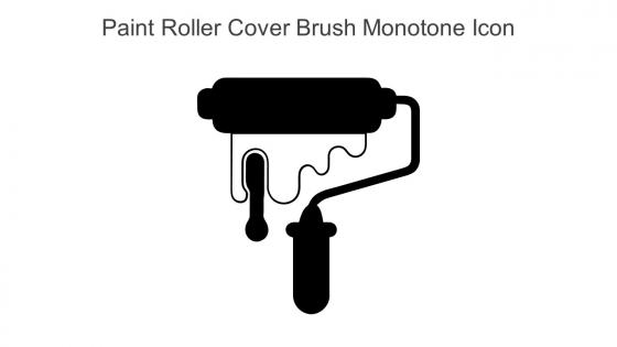 Paint Roller Cover Brush Monotone Icon In Powerpoint Pptx Png And Editable Eps Format