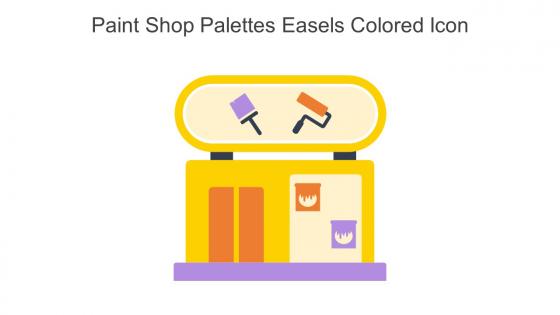 Paint Shop Palettes Easels Colored Icon In Powerpoint Pptx Png And Editable Eps Format