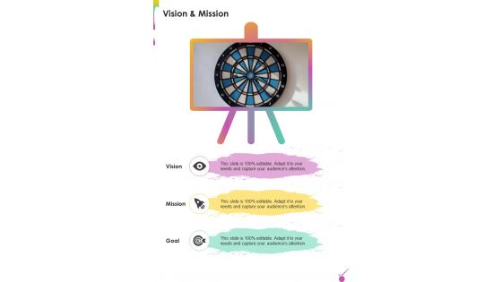 Painting Proposal Vision And Mission One Pager Sample Example Document