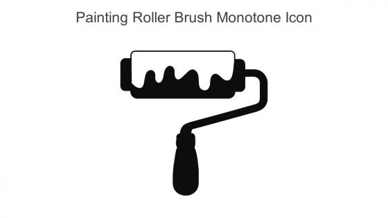 Painting Roller Brush Monotone Icon In Powerpoint Pptx Png And Editable Eps Format