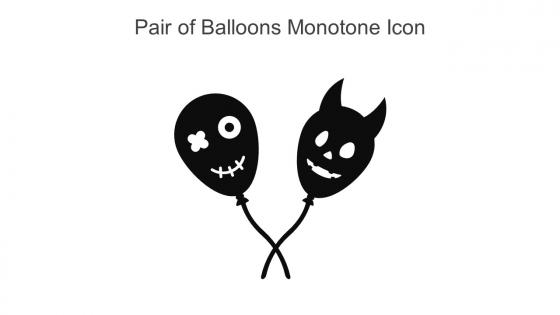 Pair Of Balloons Monotone Icon In Powerpoint Pptx Png And Editable Eps Format