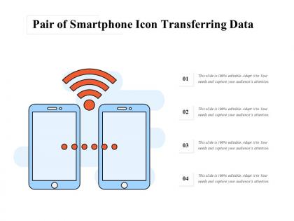 Pair of smartphone icon transferring data