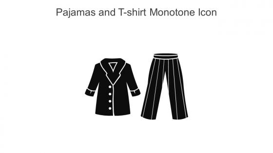Pajamas And T Shirt Monotone Icon In Powerpoint Pptx Png And Editable Eps Format