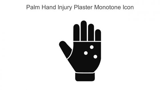 Palm Hand Injury Plaster Monotone Icon In Powerpoint Pptx Png And Editable Eps Format