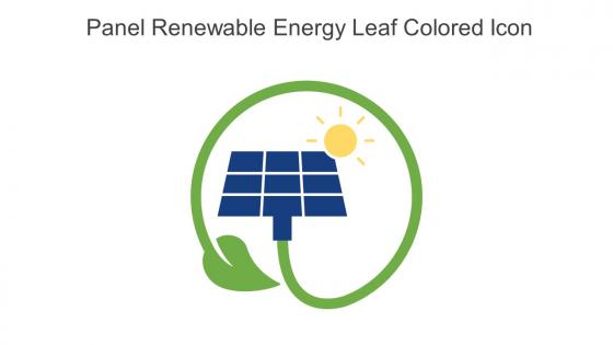 Panel Renewable Energy Leaf Colored Icon In Powerpoint Pptx Png And Editable Eps Format