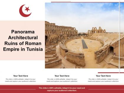 Panorama architectural ruins of roman empire in tunisia