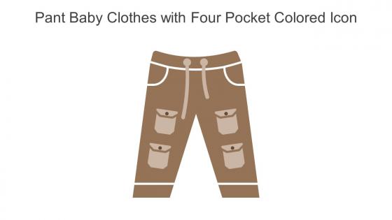 Pant Baby Clothes With Four Pocket Colored Icon In Powerpoint Pptx Png And Editable Eps Format