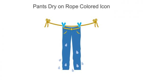 Pants Dry On Rope Colored Icon In Powerpoint Pptx Png And Editable Eps Format