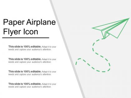 Paper airplane flyer icon
