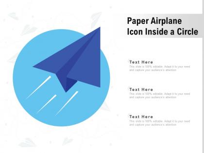 Paper airplane icon inside a circle