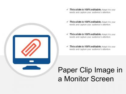Paper clip image in a monitor screen