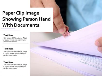 Paper clip image showing person hand with documents