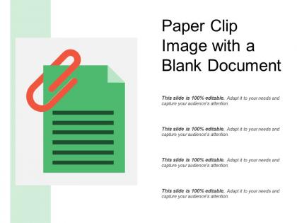 Paper clip image with a blank document